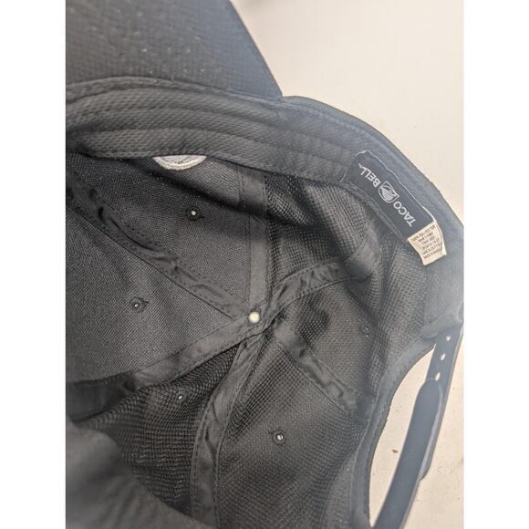 Taco Bell Hat Cap Snap Back Black Mesh Employee Uniform Embroidered Crew Mens - Picture 8 of 11